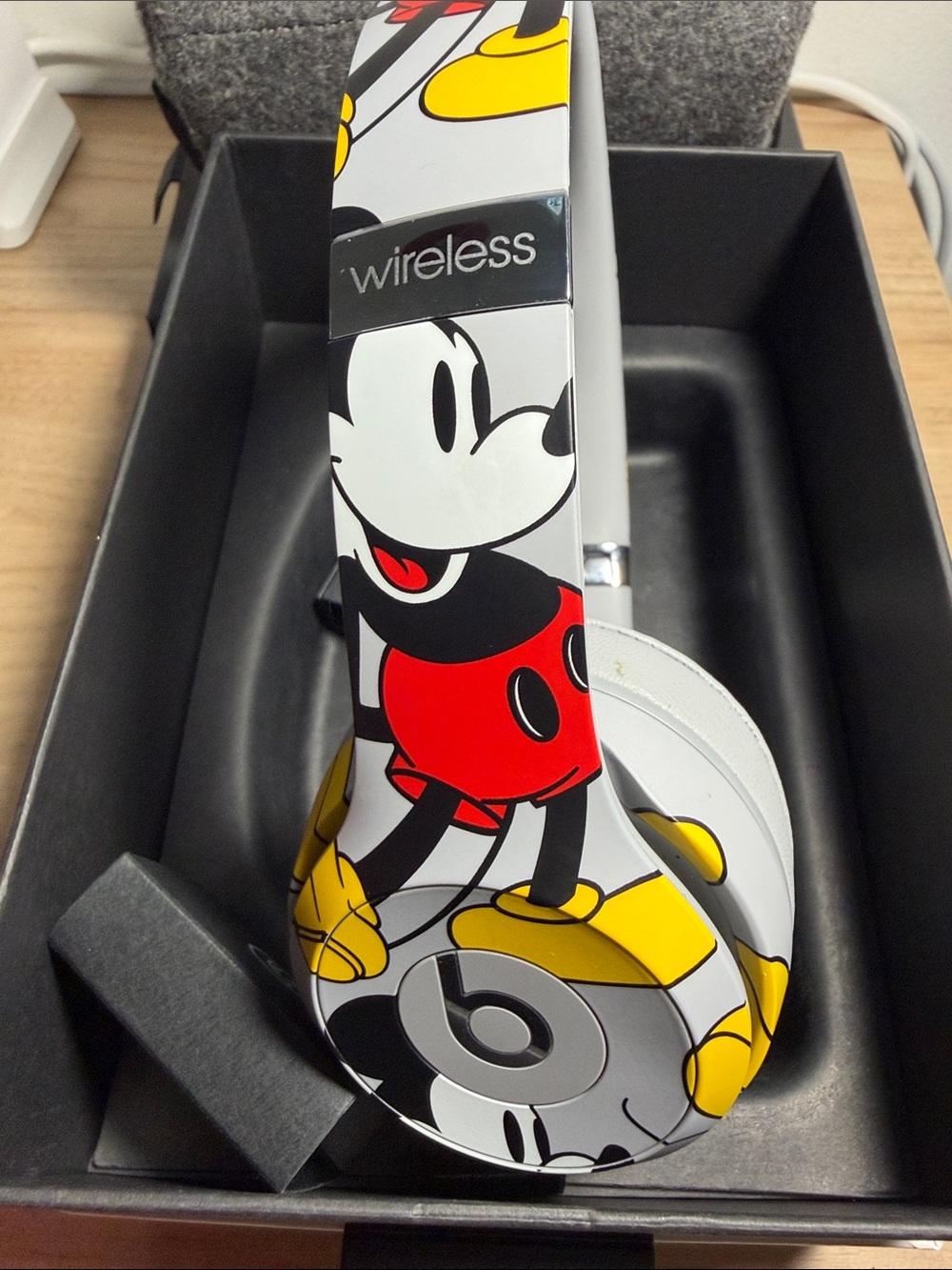 Beats Solo3 Wireless Mickey 90th Anniversary Headphones - Gray/Red/Yellow - Picture 7 of 12